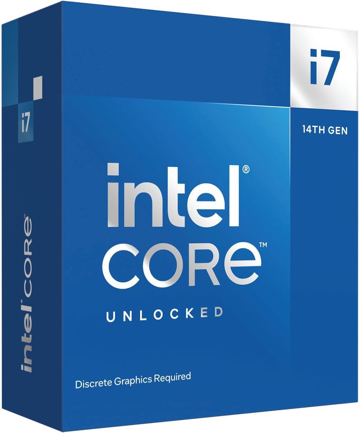 Intel® Core™ i7-14700KF Desktop Processor 20 cores (8 P-cores + 12 E-cores) up to 5.6 GHz