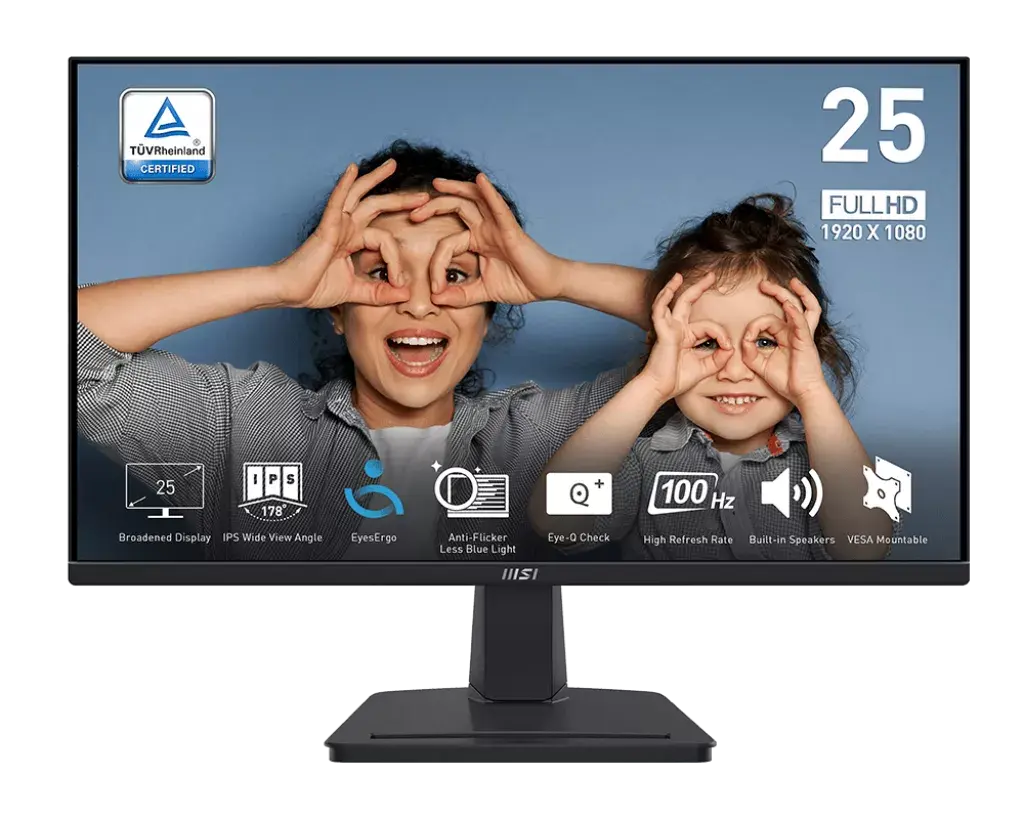 MSI Pro MP251 Monitor 25" FHD (1920 x 1080) Display | IPS Panel | 100Hz | 1 Year Warranty