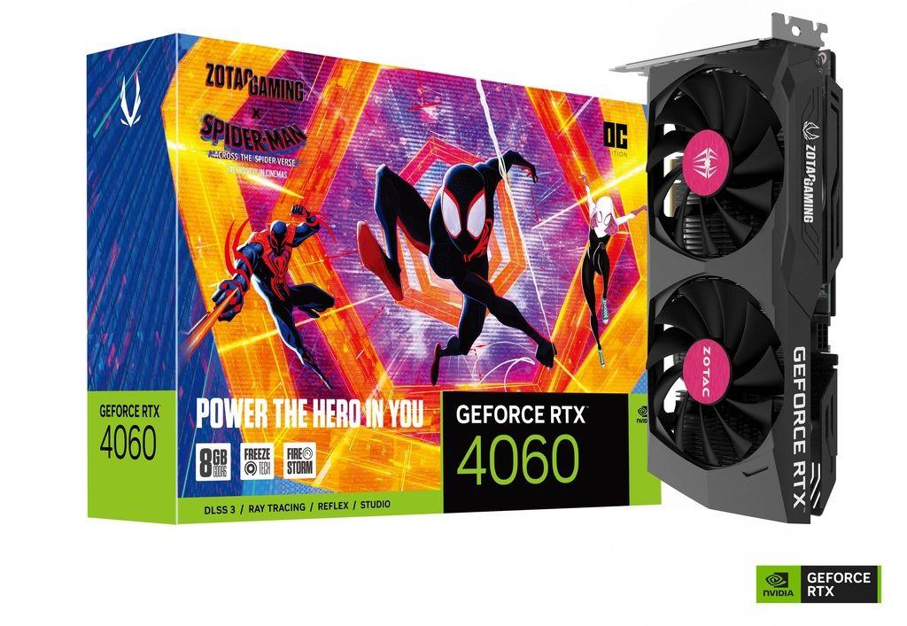 ZOTAC GAMING GeForce RTX 4060 8GB OC Spider-Man: Across The Spider-Verse Bundle Graphics Card