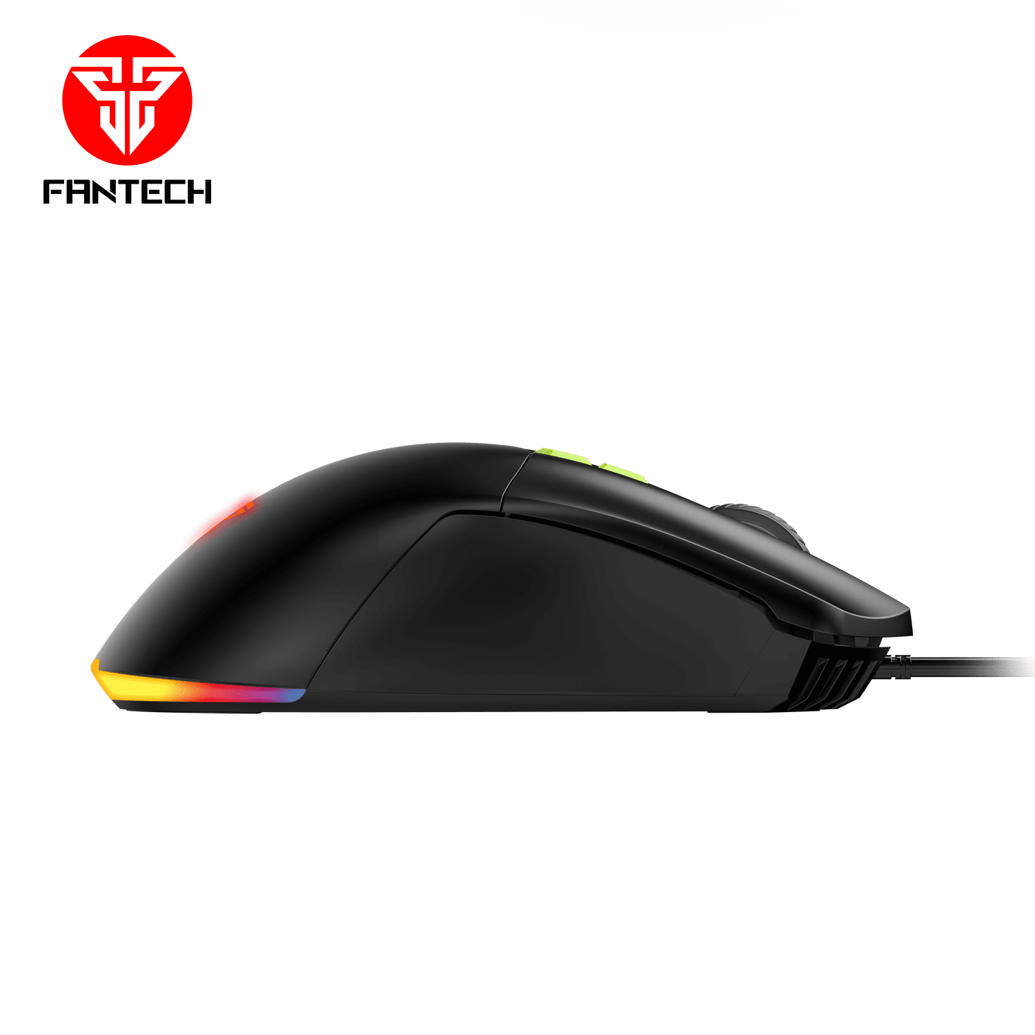 For FANTECH VX6 PHANTOM II Gaming Mouse Macro – RGB USB Wired Mice – 7200 DPI- RGB LED Illumination – 7D Macro Programmable -With Software (Black)