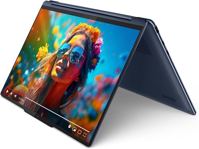 Lenovo Yoga 9i 2-in-1 Laptop with Intel Core Ultra 7 155H Processor, 14” 2.8K OLED 120Hz Touchscreen, 16GB LPDDR5x-7467 RAM, 1TB SSD, Slim Pen, FP Reader, 5MP RGB+IR Cam, and Win 11 Pro