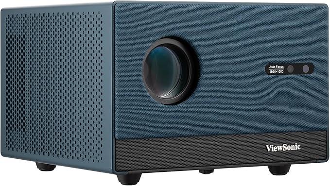 ViewSonic LX60HD 1080p LED Portable Projector with Built-in Google TV, H/V Keystone, Auto Focus, Bluetooth, and Wi-Fi for Smart Home Theater
