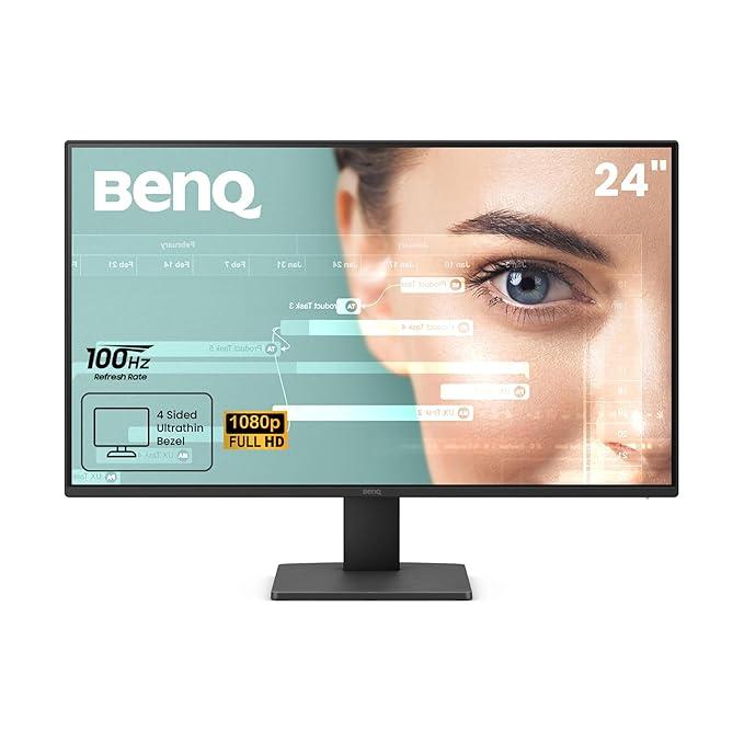 BenQ GW2491 Eye Care Monitor (24" FHD (1920 x 1080) IPS LED Display | 100Hz | 99% sRGB | 16:9 | 16.7M Colors | 250nits | 1 x HDMI 1.4 & 1 x DP 1.2 | Eye-CareU)