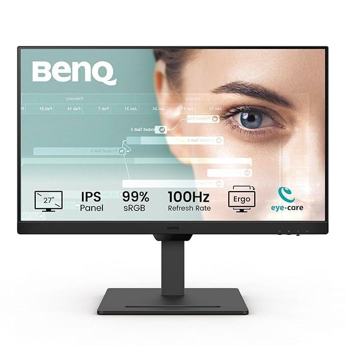 BenQ GW2790T 27 Inch 1300:1 CR 1080P FHD IPS Monitor|100Hz|99% Srgb|Height Adjustable|Ergo Design|VESA Mediasync|Dual HDMI|DP Port|Speakers|Eye-Careu|Eyesafe|B.I. Gen2|LBL+|Wall Mount (Black)