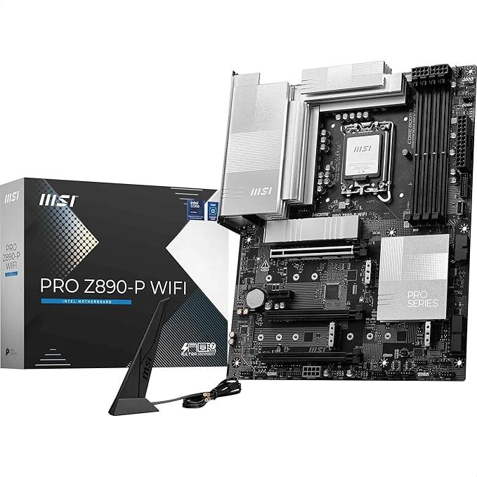 MSI PRO Z890-P Wi-Fi Motherboard (ATX | Support 15th / Ultra Series-2 Intel Processor | DDR5 | Gen5 SSD | Thunderbolt 4 | Wi-Fi 7)
