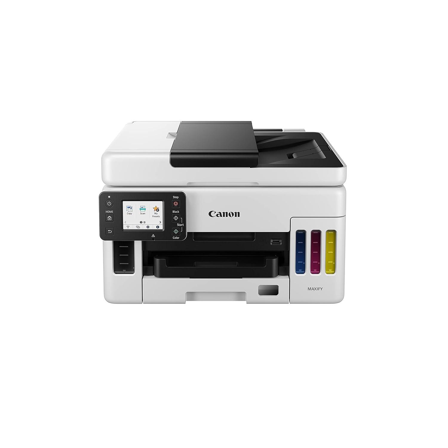 Canon MAXIFY MegaTank GX6070 All-in-One Wireless Ink Tank (Colour) Business Printer for High Volume Document Printing with 2 years Standard Warranty